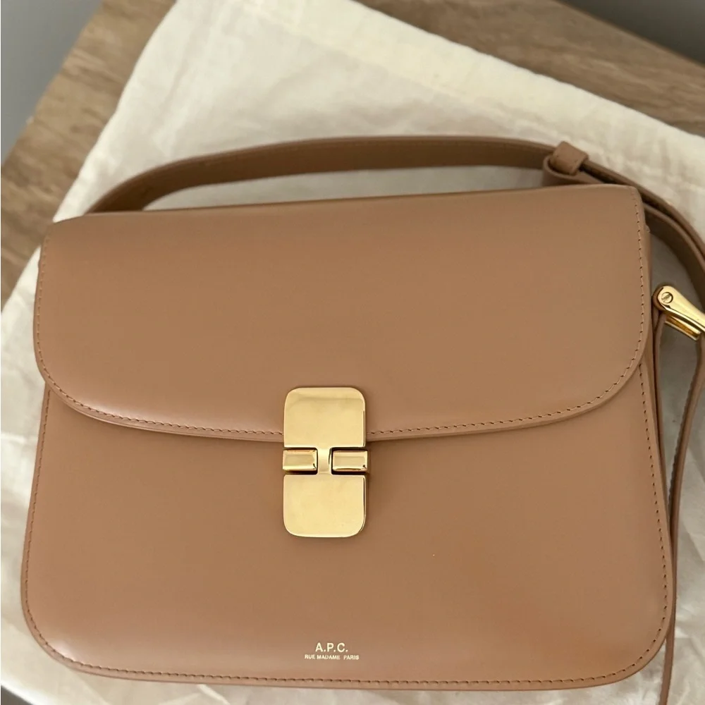 A.P.C. Brown Leather Crossbody Bag - Picture 1 of 3